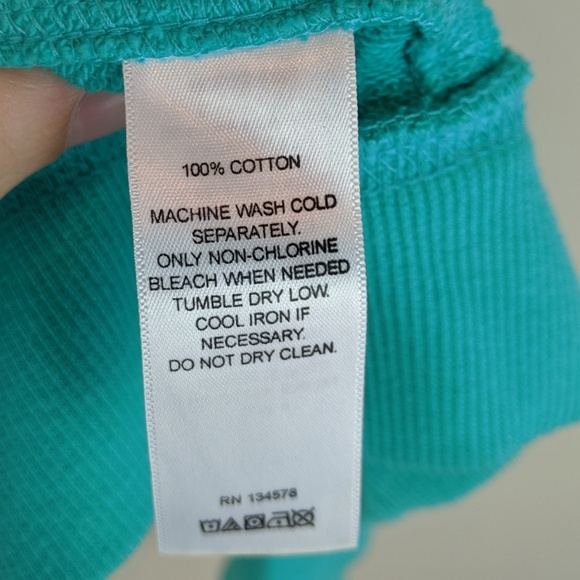 Vineyard Vines | Teal White Quarter Zip Top - E76 - Picture 8 of 8